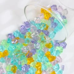 Светящийся декор камешки "Льдинки" микс, 250гр(350шт) / 1,5см