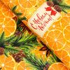 Упаковочная глянцевая бумага «Мандарины»: праздничное настроение для вашего подарка.