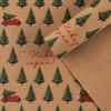 Крафтовая упаковочная бумага "С Новым Годом" (Елки) 70х100 см: создайте волшебный образ вашего подарка! Крафтовая упаковочная бумага "С Новым Годом" (Елки) 70х100 см: создайте волшебный образ вашего подарка!