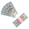 Пачка сувенирных бутафорских купюр номиналом 100 долларов для ярких праздников Пачка сувенирных бутафорских купюр номиналом 100 долларов для ярких праздников