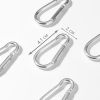 Металлический карабин 4 см, овальный, серебристый