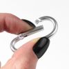 Металлический карабин 4 см, овальный, серебристый, изображение 2