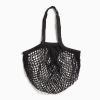 Черная авоська из хлопка 41 х 27 см, изображение 4