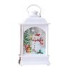 Белый новогодний фонарь, Снеговик и зайка с тёплой подсветкой, изображение 3