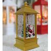 Фонарь новогодний настольный в золотом цвете с подсветкой 13 см - декор для красивого Нового Года