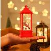 Фонарь новогодний настольный красный с подсветкой 13 см - декор для красивого Нового Года, изображение 2