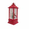 Фонарь новогодний настольный красный с подсветкой 13 см - декор для красивого Нового Года, изображение 3