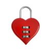 Замок на чемодан навесной кодовый ТУНДРА "Сердце", красный, изображение 3