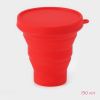 Складной силиконовый стакан «Алан», 190 мл, красный