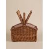 Плетеная корзина Home для пикника и хранения, 38×28×18 см, без посуды, изображение 4