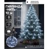 Гирлянда «Нить» 10 м, 100 LED — белое сияние и праздничная атмосфера