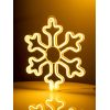 Светодиодная фигура «Снежинка» 30 см, тёплое белое свечение — уютный свет зимнего праздника, изображение 4