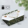 Подарочная коробка-конфета «С Новым годом» зелёная, 14,6×9,3×5,3 см, набор 5 шт — складная новогодняя упаковка