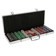  Покер в металлическом кейсе на 500 фишек без номинала, фото 1 