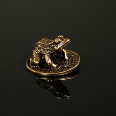 Сувенир кошельковый «Жаба на монете», латунь