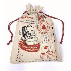 Мешок Деда Мороза «Новогодняя посылка» размер 42,5см х 34 см