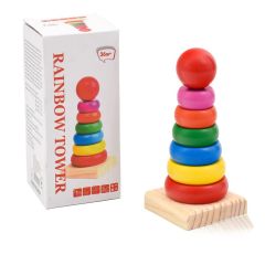 Деревянная пирамидка «Радуга»