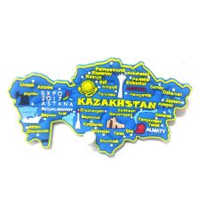 Сувенирный магнит на холодильник Карта Казахстана