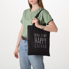 Сумка - шопер в банке, без подклада, без молнии, черная, Black color, 35 х 40 х 0.5 см