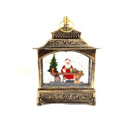 Светодиодная музыкальная фигура "Дед Мороз в кабинете" 19×13×5,5 см, пластик, батарейки ААх3 (не в комплекте), USB, свечение тёплое белое