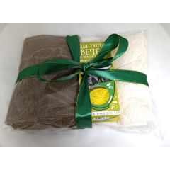 Набор кухонных махровых полотенец 40*60 см + силиконовое ситечко+чай