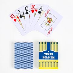 Карты игральные пластиковые, колода 54 шт., 9×6.6 см, синяя рубашка
