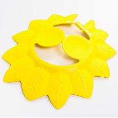 Козырек для купания «Листочки» для душа с ушами, желтый