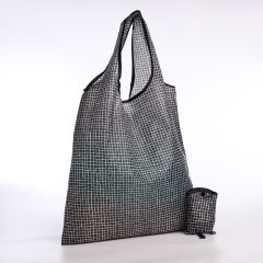 Сумка хозяйственная без застёжки, складная, 38×0.5×58 см, чёрная