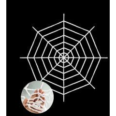 Белая велюровая паутина - декор для Хэллоуина