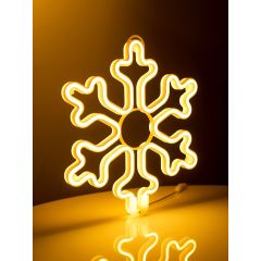 Светодиодная фигура «Снежинка» 30 см, пластик, 220 В, свечение тёплое белое