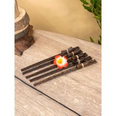 Палочки китайские «Сиреневый цветок», 5 пар, 23×8×2 см, кокос