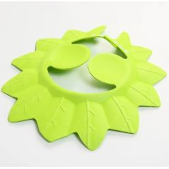 Козырек для купания «Листочки» для душа с ушами, зеленый