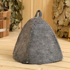 Шапка для бани и сауны &laquo;Классическая&raquo;, полиэфир 70%, шерсть 30%, тёмная, &laquo;Добропаровъ&raquo;