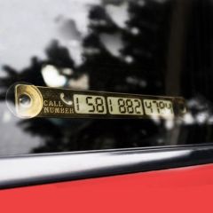 Табличка для номера телефона TORSO, в автомобиль, золотистый, светится в темноте