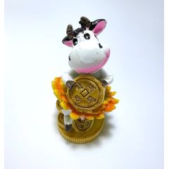 Статуэтка полистоун &laquo;Денежная корова&raquo;  с монетой Фэн-шуй