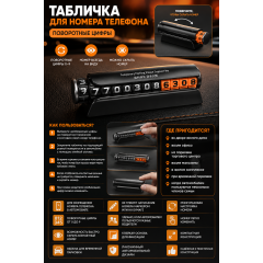 Табличка для номера телефона, поворотные цифры