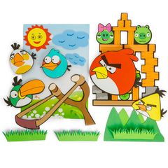 Набор декоративных наклеек в детскую комнату «Angry Birds »