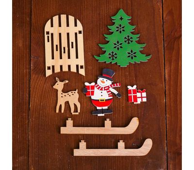 Декор «Снеговик с оленем на санях»: Волшебство для вашего новогоднего интерьера, изображение 3 Декор «Снеговик с оленем на санях»: Волшебство для вашего новогоднего интерьера, изображение 3