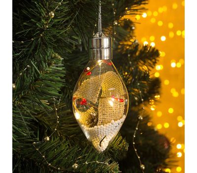 Елочный шар капля 5 LED: Волшебство для вашей новогодней елки, изображение 2