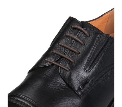 Набор шнурков для обуви, 10 шт, силиконовые, круглые, d = 3 мм, 3,5 см, цвет коричневый