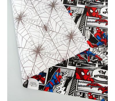 Бумага упаковочная глянцевая двусторонняя, «Человек-паук» 60 х 90 см
