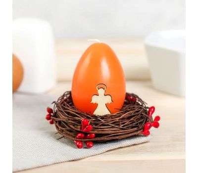 Свеча-яйцо в гнезде «Ангелочек», изображение 3