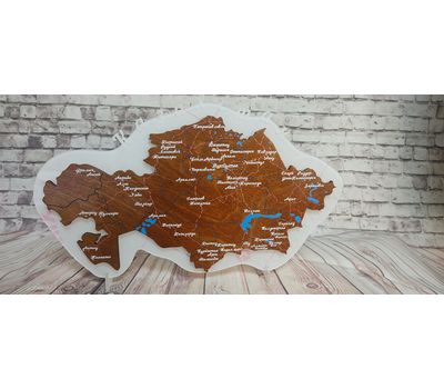 Стильная настольная карта Республики Казахстан