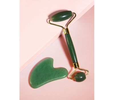 Набор для массажа: роллер-массажер для лица + кристалл Гуаша из розового кварца – ваше идеальное средство для красивой и здоровой кожи!, изображение 3