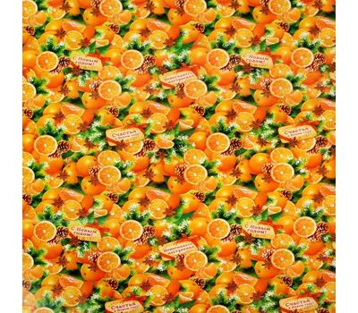 Упаковочная глянцевая бумага «Мандарины»: праздничное настроение для вашего подарка., изображение 3