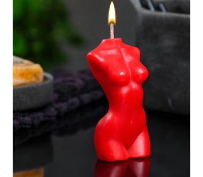 Фигурная свеча «Женское тело №1» красная, 9 см
