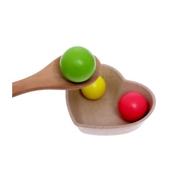 Сортер с шариками и ложечкой «Счёт и цвета», по методике Монтессори, изображение 4