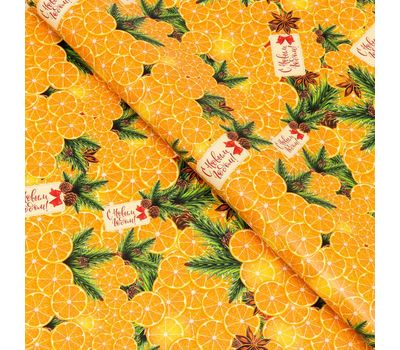 Упаковочная глянцевая бумага «Мандарины»: праздничное настроение для вашего подарка., изображение 2