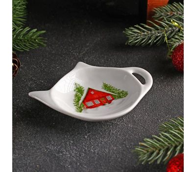 Подставка под чайный пакетик «Новый Год. Домик в лесу» – уют и волшебство на вашей кухне, изображение 3
