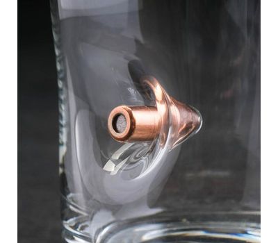 Стакан «Непробиваемый» с пулей для виски: элегантность и надежность в каждой детали, изображение 2